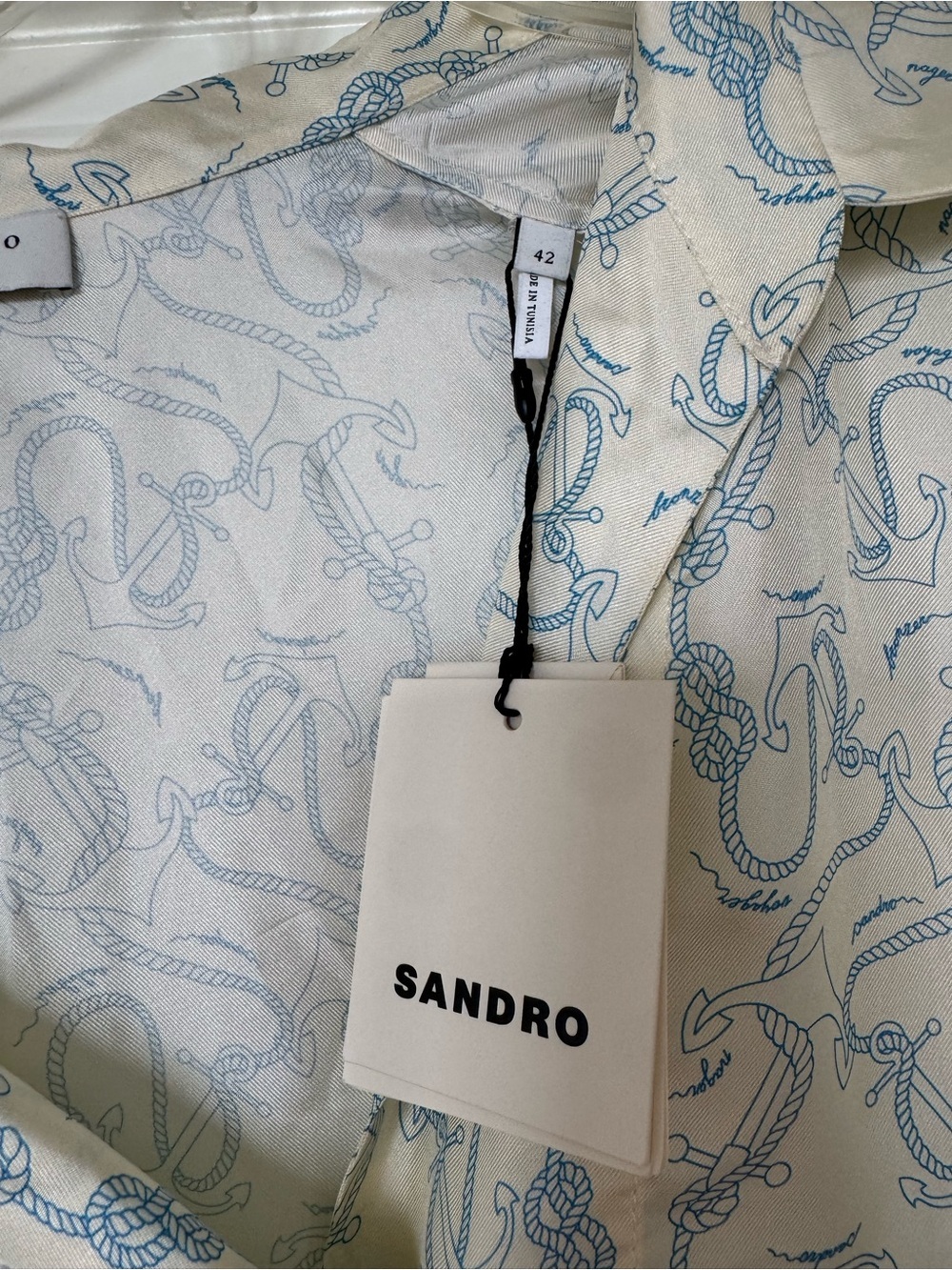 SANDRO PARIS SILK DRESS SIZE 10 - Picture 6 of 9